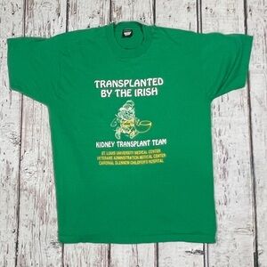 Vintage 90s Transplanted by the Irish St Patricks Day 1990s Tee Tshirt